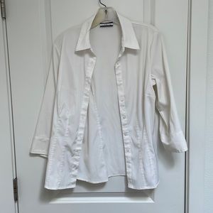 White Button Up 3/4 Sleeves